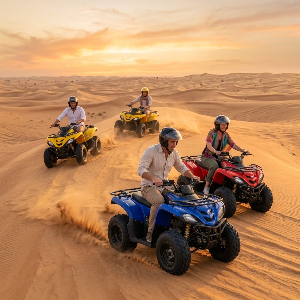 Quad biking in the Dubai desert